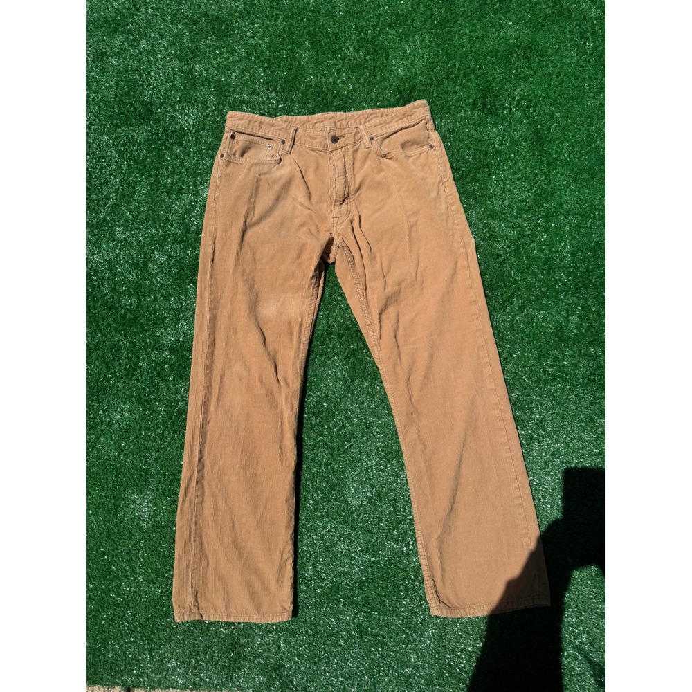 Polo Ralph Lauren Mens Corduroy Pants Tan Brown Straight Leg 36x30 Vintage Style